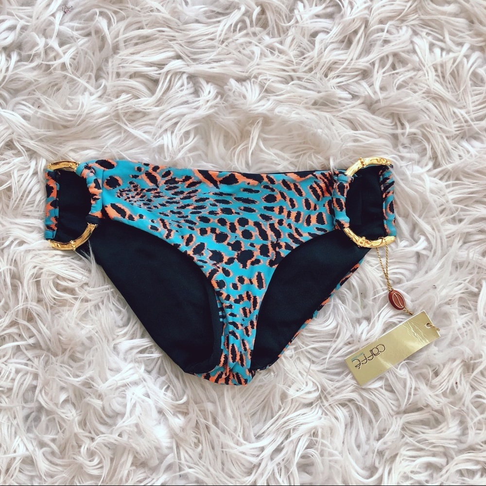 NEW • Caffe Swimwear • Cheetah D Ring Bikini S